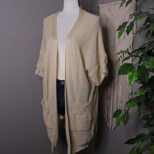 Lala Factory | Dolman Sleeve Open Front Cardigan‎